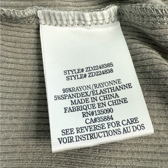 Z SUPPLY Pandora Rib Cut Out Mini Dress Oatmeal XS Long Sleeve Bodycon Knit NWT - Picture 7 of 7